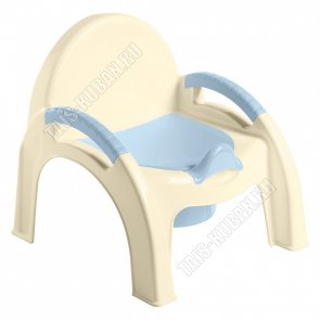 Горшок-кресло бело голубой (31х30 h30см) (10) 