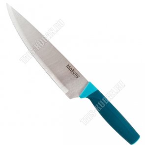 Нож Velutto поварской 20см,прорезиненная ручка,лезвие нержавеющая сталь,блистер (48) 