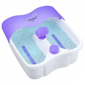 Массажная ванна для ног 75Вт, 3режима,поддержвние температуры, 1массажный ролик,защита от брызг, шнур 1,5м,белый/фиолетовый(4) 