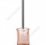 Розовый кварц Ершик 36см с подставкой d9см, пласт.ручка (6)