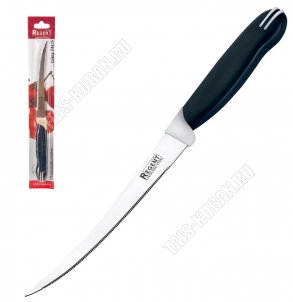 TALIS Нож д/томатов 12,5см,лезвие нержавеющая сталь с зубчиками,бакелитовая синяя ручка,блистер (24) 