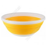 Миска склад-ся, кругл. 0,7 (d16 h2/6см) желтый,термопласт.резина+пласт (36) 