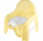 .ЖЕЛТЫЙ Горшок-кресло детский h45,5см,с крышкой (6)
