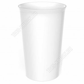 Подставка-стакан для зубных щеток 0,4л белый (8х8 h12см) 