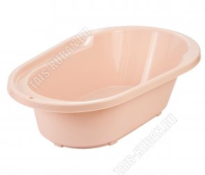 Ванночка детская 42л со сливом,розовая (82х54 h25см) (1) 