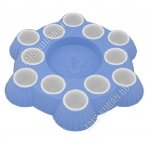 Тарелка для 12 яиц и кулича синий цвет (d29.5 h4см) 