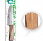 Нож разделочный L15см,керамическое лезвие толщина 1,7мм,бамбуковая ручка, блистер (12)