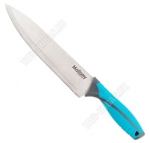 Нож Arcobaleno поварской 20см, нержавеющая сталь, прорезиненная ручка, блистер (48) 