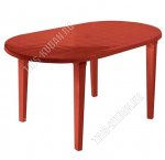 Красный Стол овальный (140х8 h71см) (20)