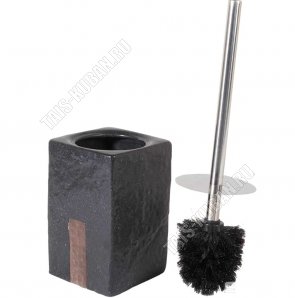 Черный камень Ёршик д/туалета с подставкой h36,5 10х10см б/уп 