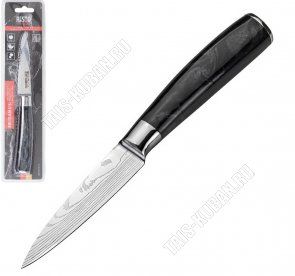 Eridanus Нож д/овощей L9см,лезвие гравированное под/дамасскую сталь 5CR15MOV,бакелитовая ручка черный 