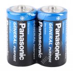 Батарейки PANASONIC R14 - 2штуки, С средние/круглые, спайка (24)