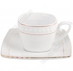 Чай- 2пр 240мл (чашка-квадр.дно,блюдце квадр) б/уп (6)