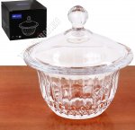 Вазочка для сладостей с крышкой 0,18л d11 h12см 