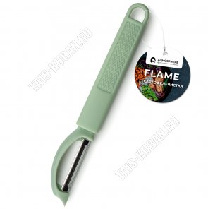 Flame Овощечистка продольная (нержавеющая сталь+пластик) L20 3х2см (12) 