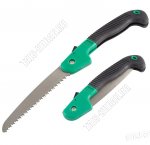 Ножовка садовая складная 200мм с фиксатор,закален.сталь,антикороз.покрыт,руч.пластик (36)