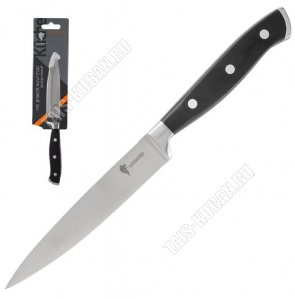 Нож Meister (цельнометаллический) универсальный L12,5см,лезвие нержавеющая сталь толщиной 2мм,пластиковая ручка,черный,блистер (12) 