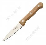 RETRO Нож для овощей 8см,лезвие нержавеющая сталь 3Сr13,деревянная ручка,блистер (12)