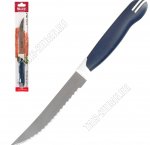 TALIS Нож д/стейка 11см,лезвие нержавеющая сталь,бакелитовая синяя ручка,блистер (24)