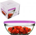 Салатник CHEF'S п/у Н-р 2шт 0,3л d17см, с розовой пласт.крышкой(12)