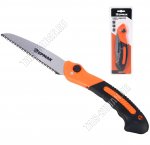 Пила садовая 20см складная, прорезиненная ручка, ЕРМАК (2/72)