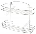 Полка 2-х ярусная настенная h27см (35х13см) борт,хром, крепление шурупы (4)