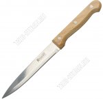 RETRO Нож универсальный 12,5см,лезвие нержавеюая сталь 3Сr13,деревянная ручка,блистер (12)