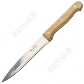 RETRO Нож универсальный 12,5см,лезвие нержавеюая сталь 3Сr13,деревянная ручка,блистер (12) 