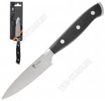 Нож Meister (цельнометаллический) д/овощей L8,5см,лезвие нержавеющая сталь толщиной 2мм,пластиковая ручка,черный,блистер (12)