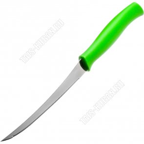 ATHUS зелен. Нож 12см универс д/нарезки,мелк.зубч,изогн.лезв,п/п ручка (12) 