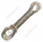 Веревка/шнур бельевой с разноцв. метал.жилой  (20м