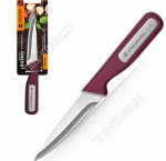 Нож для овощей (нержавейка+пластик)  L11см, бордо (12) 