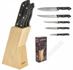 Набор ножей 5 предметов на деревянной подставке (12) 
