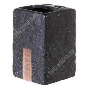 Черный камень Стакан д/зубн.принадлеж. 3-х секц.(h10,5 7х7см) б/уп 