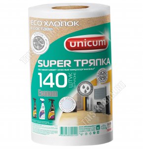 Супер-тряпка РУЛОН хлопок+полиэстер 140шт (25х21см) (12) 