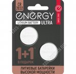 Батарейки дисковые ENERGY ULTRA CR2032, B-2шт литиевые (для часов,калькулятора, автомобильного сигнала)