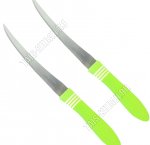 Color Набор ножей 2шт 8см д/овощей,мелкие зубчики,изогнутое лезвие,пластиковая ручка,микс (6)
