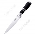 ORIENTE Нож универсальный 24см,лезвие нержавеющая сталь 3Сr13,черная прорезиненная ручка,блистер (12)