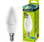 Ergolux-Свеча E14 11Вт,холодный 4500Вт,световой поток 1060Лм (аналог 95Вт обычной лампы) h101 d37мм (10) 