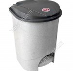 Ведро для мусора 19л мрамор (30х29 h39см) (4)