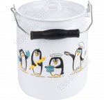 Пингвины белый Бидон 3,5л с ручкой (ф.цилиндр) (4) 