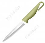 Нож универсальный (нержавеющая сталь+пластик) L12,5см,толщина лезвия 1,2мм,салатовый (8) 