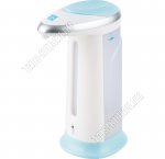 Дозатор для жидкого мыла 0,3л сенсорный, автоматическая подача, инфракрасный датчик, звуковой сигнал, цвет белый /голубой (30)