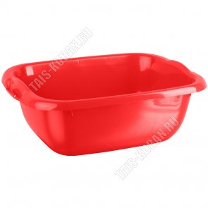 Таз овал 16л красный.(d49 h17,5см) (20) 