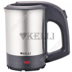 Чайник нерж. 0,5л 1000Вт диск,повор.360,автооткл,свет.индик,черн/серебро (12) 