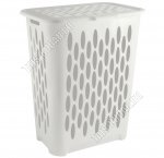 Корзина д/белья 37л с крыш,белое облако, прям (42х29 h51см) (4) 