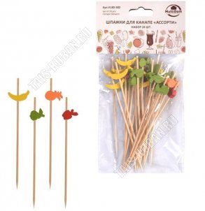 ПИКИ бамбук для канапе 24шт