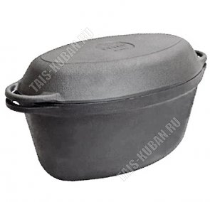Гусятница 5,0л с крыш/сковород 32х20см, h13см, 2 лит. ручки (5) 