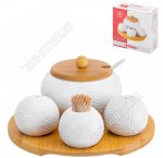 Розы /Бамбук Набор для специй 4пр