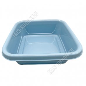 Таз квадр. 12,0л син-сер (39,5х39,5 h12,5см) (10) 